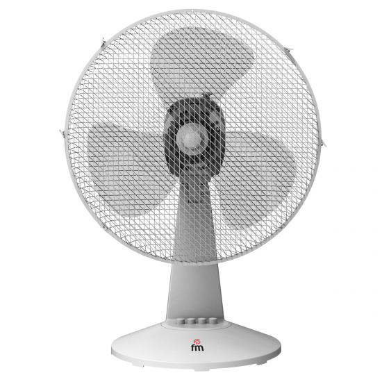 Ventilador de sobremesa FM SB140, 40 cm, 3 aspas, 40W, blanco